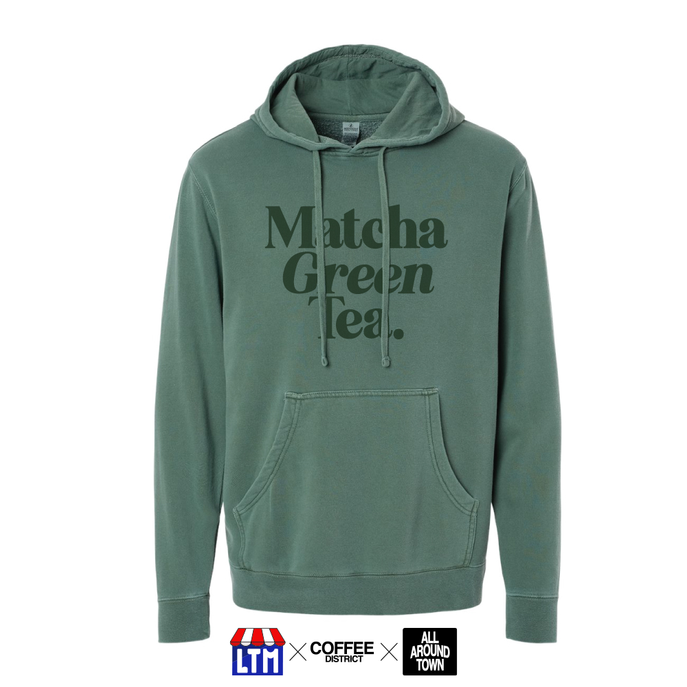 Matcha Green Tea- Pigment Dyed Hoodie – Littletokyomart